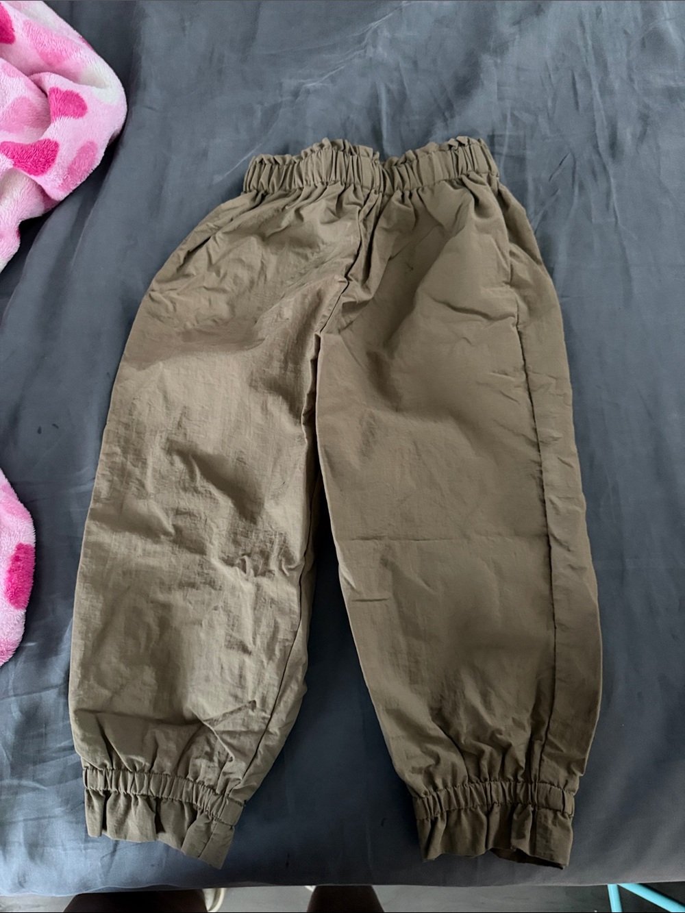 Zara Kids Olive Green Elastic Cuff Joggers